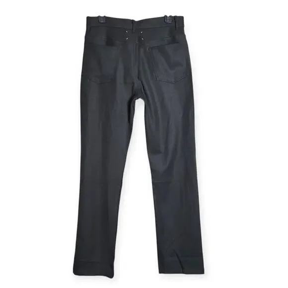 NEW Maison Margiela Black Techno Gabardine Trousers SIZE 30 x 31 Chino Pant NWOT